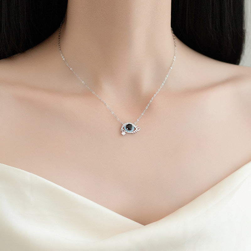 Blue Evil Eye S925 Sterling Silver Necklace