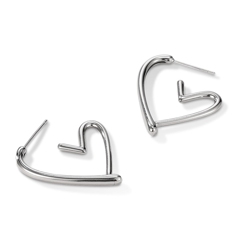 French Heart and Peach-Shaped Earrings